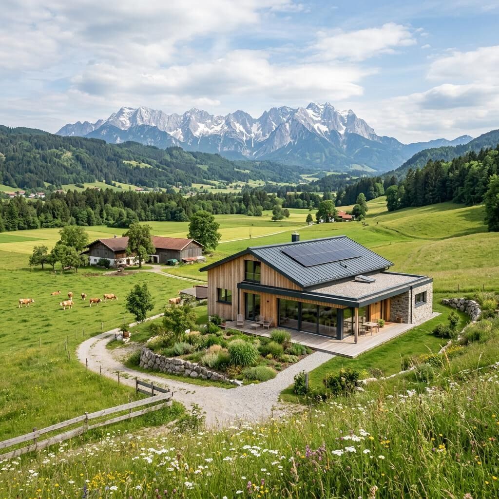 Neubau eines KfW 40 Musterhauses in Augsburg – Effizienzhaus 40 in moderner Bauweise