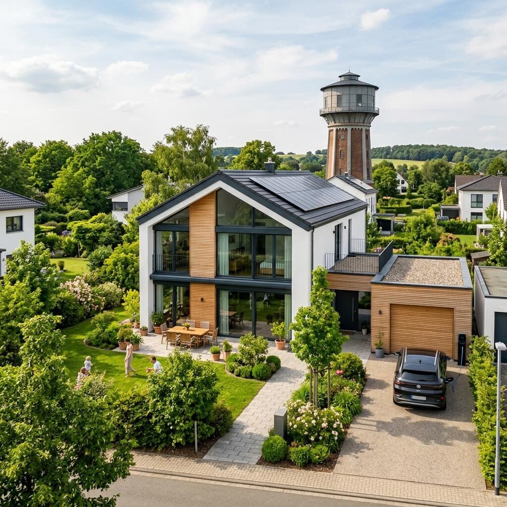 Neubau eines KfW 40 Musterhauses in Bottrop – Effizienzhaus 40 in moderner Bauweise
